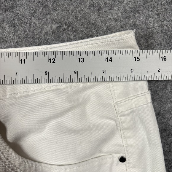 Jag Jeans Womens Size 8 (Fits 30x22) White Jeans Classic Fit Stretch Crop - Picture 10 of 14
